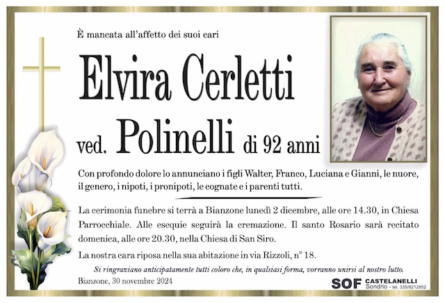 Elvira Cerletti ved. Polinelli