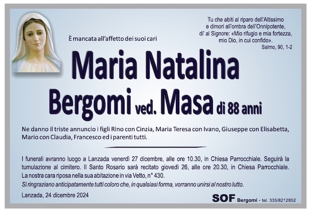 Maria Natalina Bergomi ved. Masa